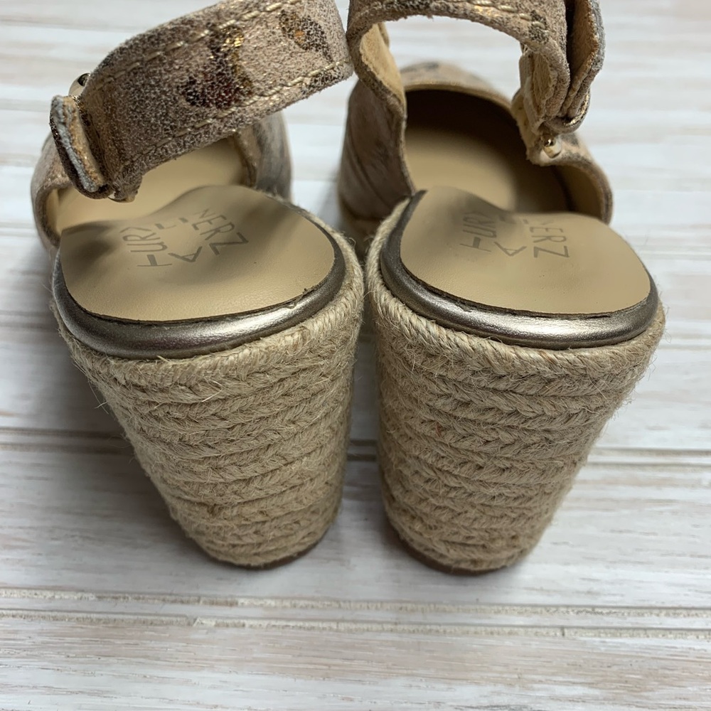 Naturalizer “Pearl” Leopard Print Slingback Espadrille Wedges Sz 8 - Picture 7 of 9